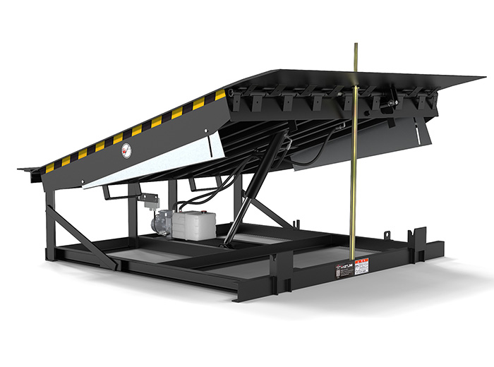 Flip-type unloading platform